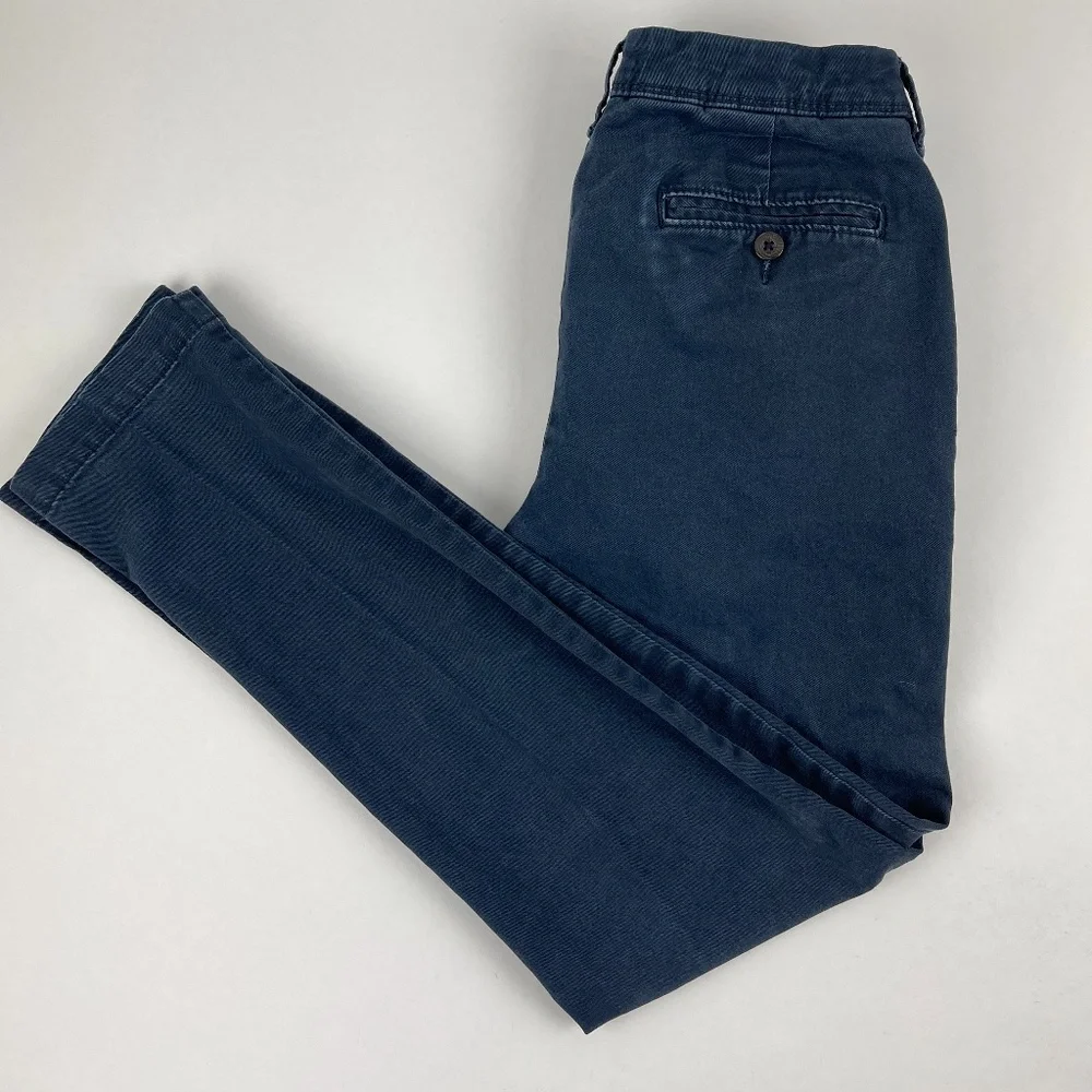 Aero Chino Pants Womens 28/30 Skinny Blue Flat Front - Picture 1 of 10